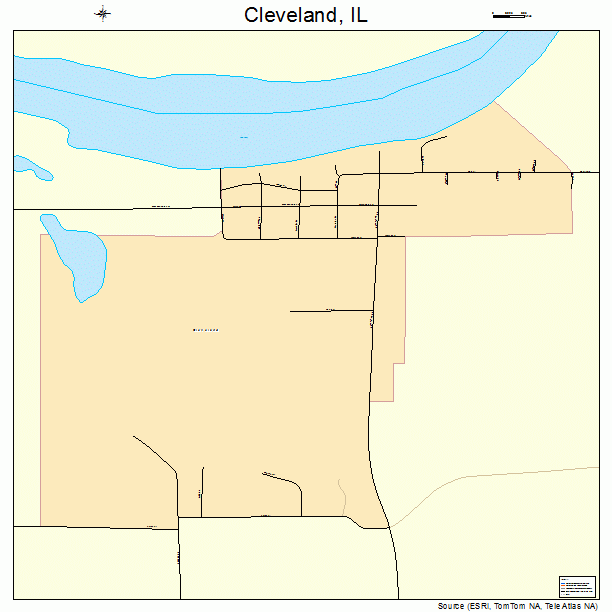 Cleveland, IL street map