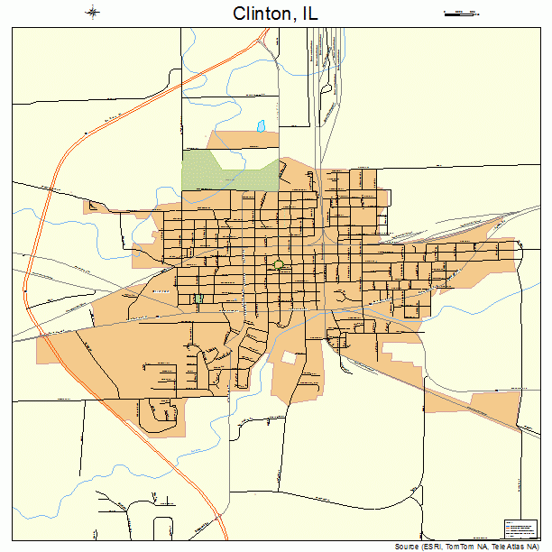 Clinton, IL street map