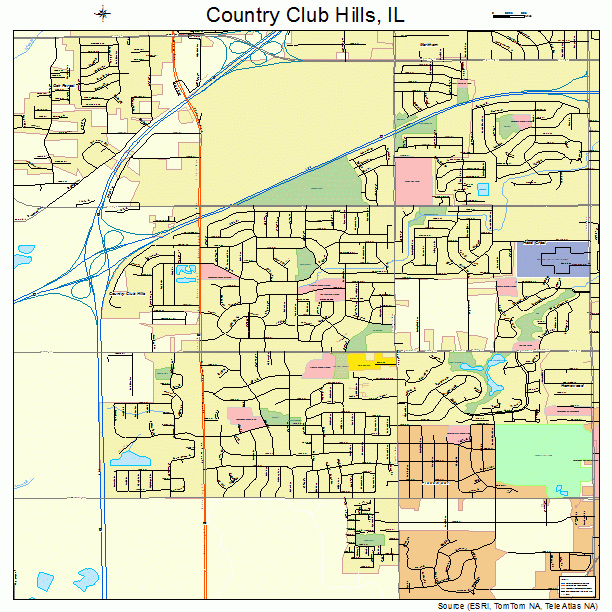 Country Club Hills, IL street map