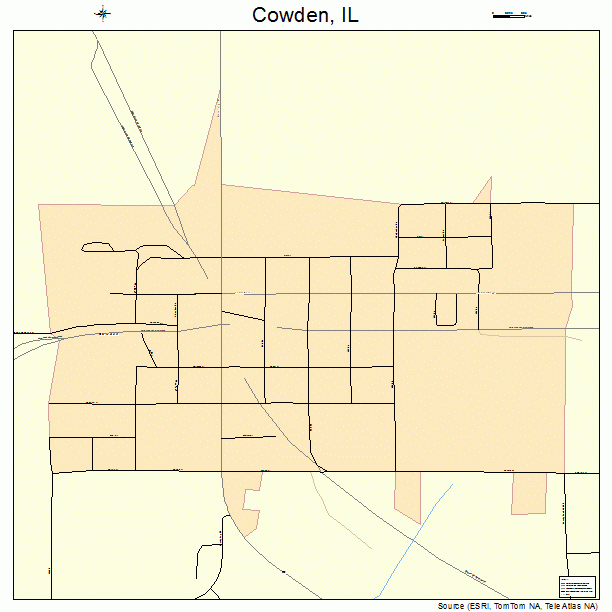 Cowden, IL street map