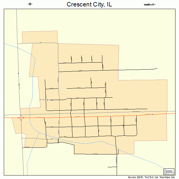 Crescent City, IL street map