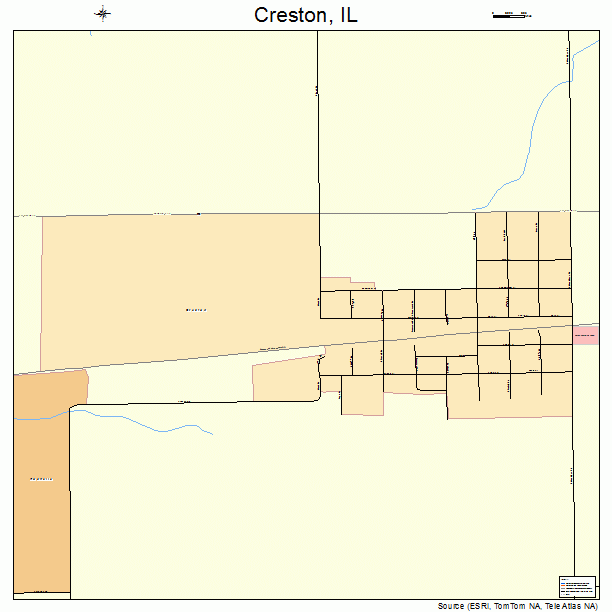 Creston, IL street map