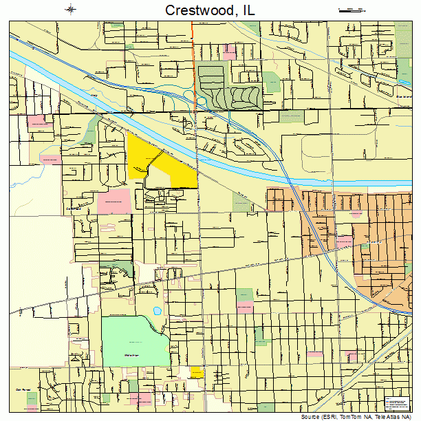 Crestwood, IL street map