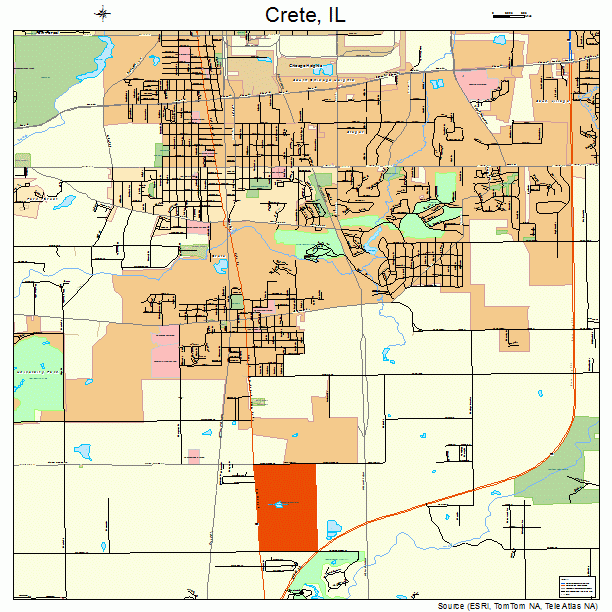 Crete, IL street map