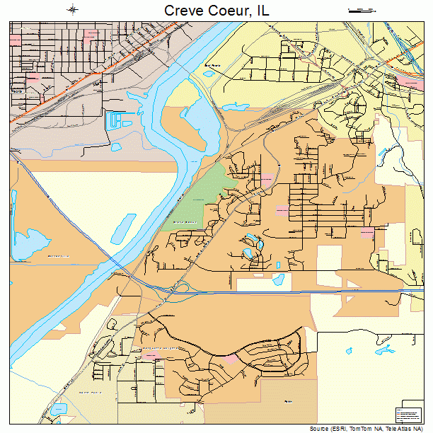 Creve Coeur, IL street map