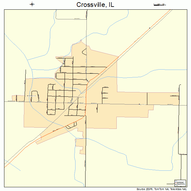 Crossville, IL street map
