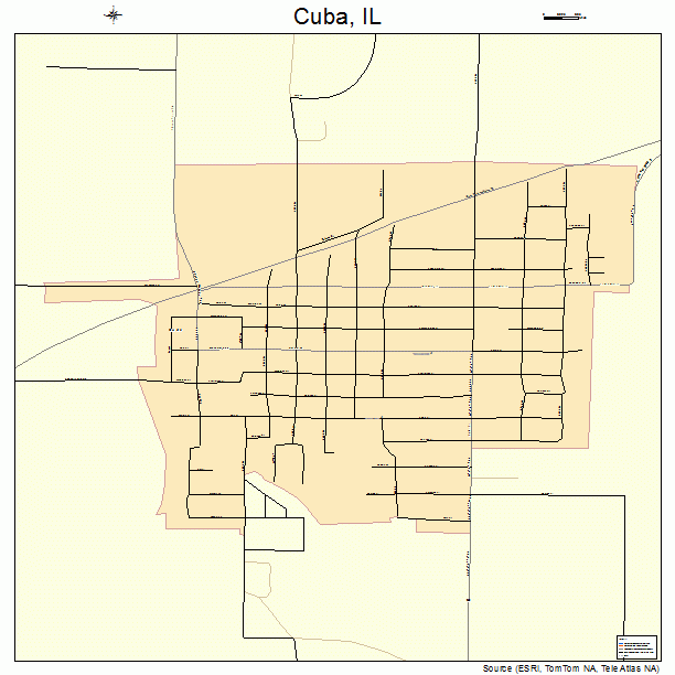 Cuba, IL street map