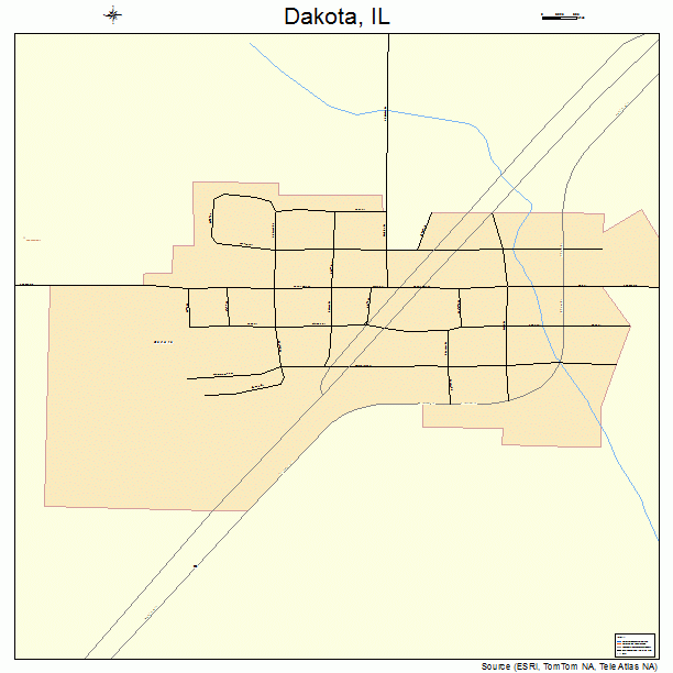 Dakota, IL street map