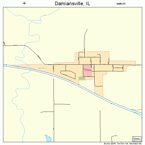 Damiansville, IL street map