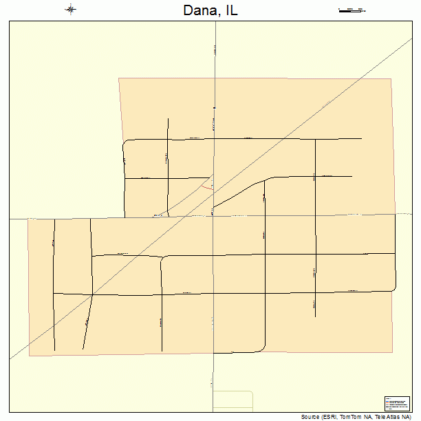 Dana, IL street map