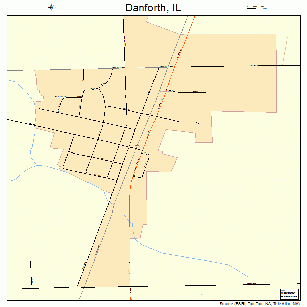Danforth, IL street map