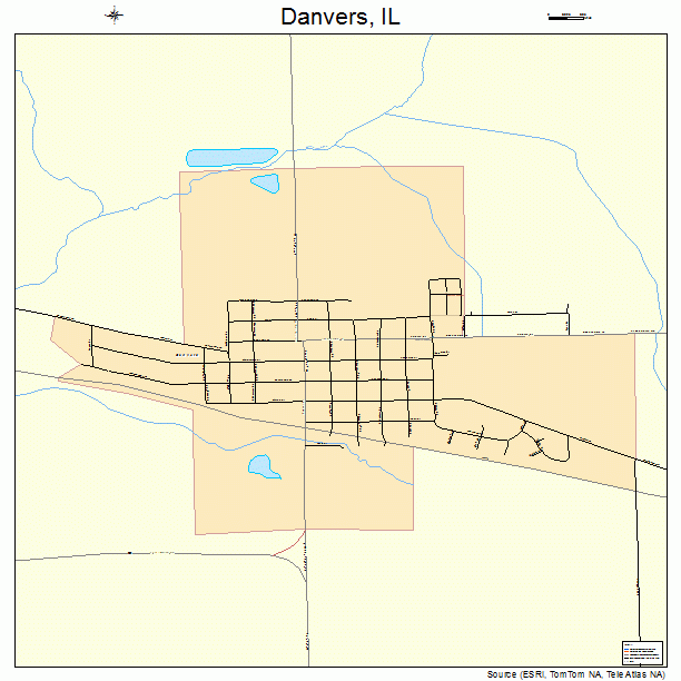 Danvers, IL street map