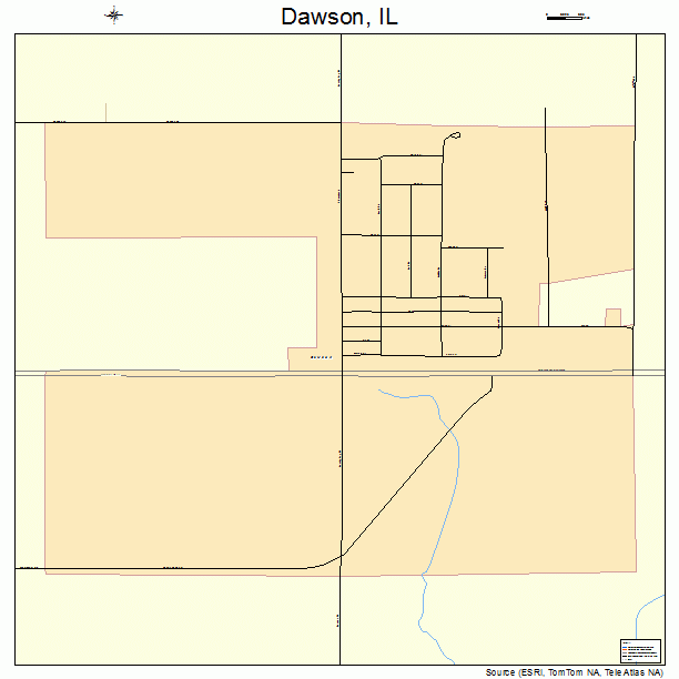Dawson, IL street map