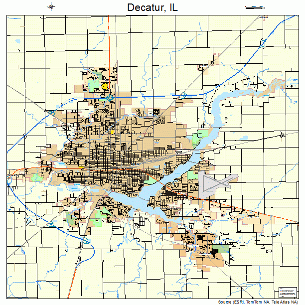 Decatur, IL street map