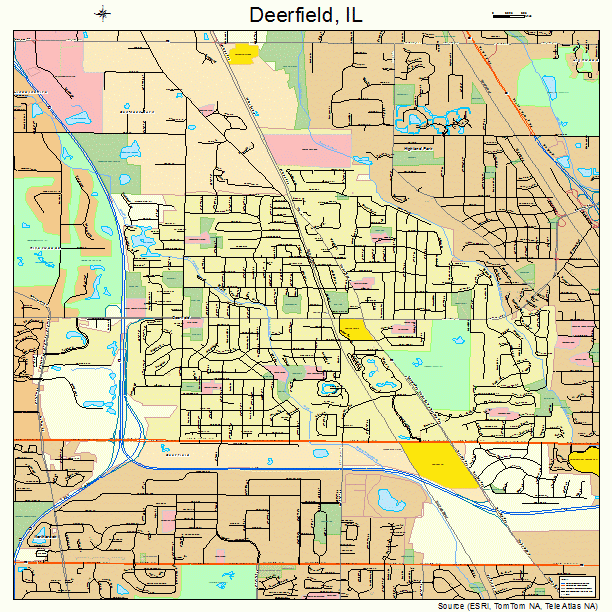 Deerfield, IL street map