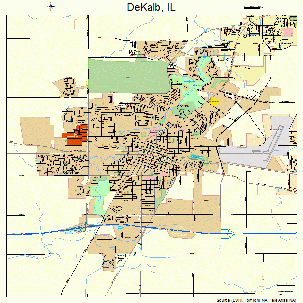 DeKalb, IL street map