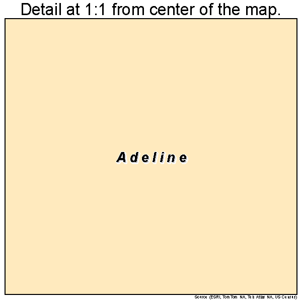 Adeline, Illinois road map detail