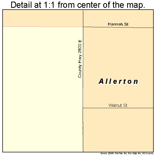 Allerton, Illinois road map detail
