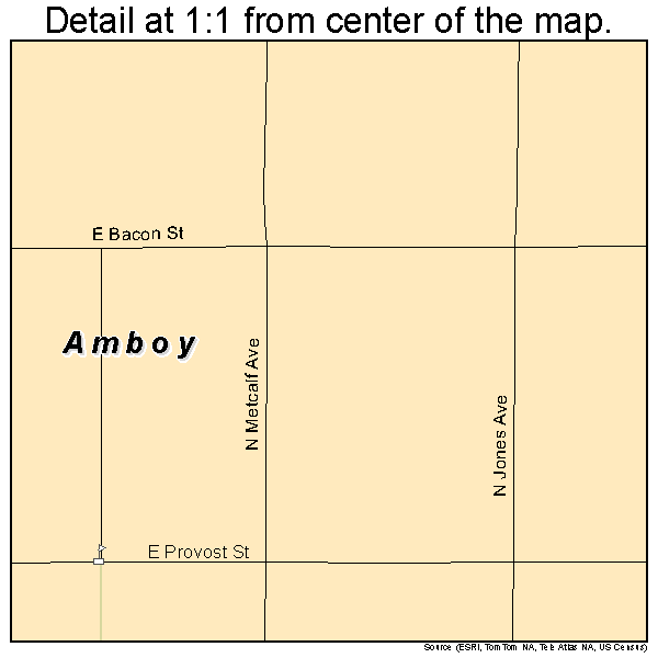 Amboy, Illinois road map detail