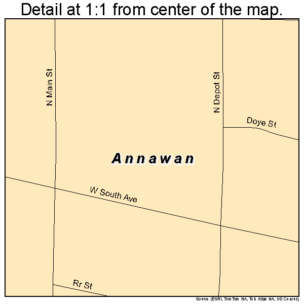 Annawan, Illinois road map detail