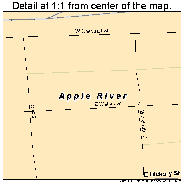 Apple River, Illinois road map detail
