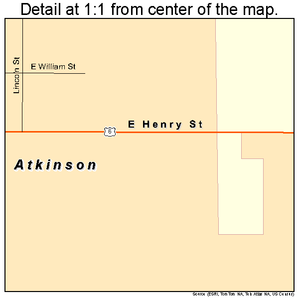 Atkinson, Illinois road map detail