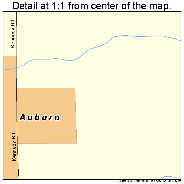 Auburn, Illinois road map detail