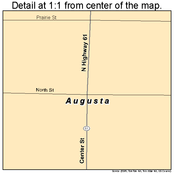 Augusta, Illinois road map detail