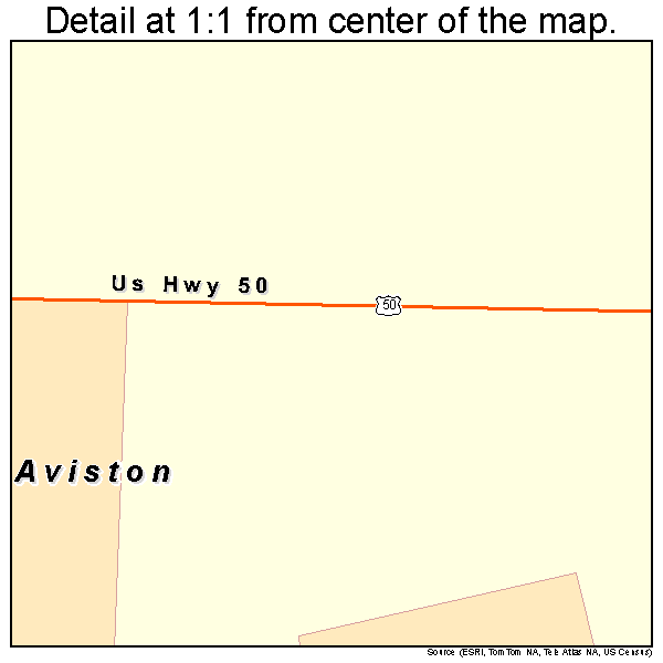 Aviston, Illinois road map detail