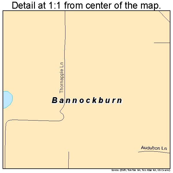 Bannockburn, Illinois road map detail