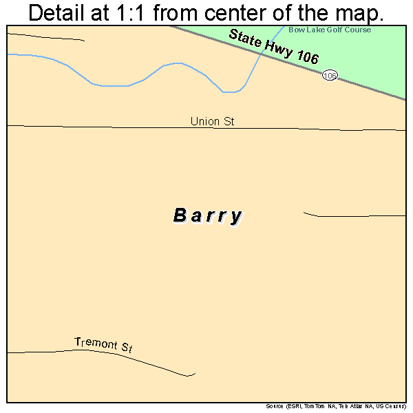 Barry, Illinois road map detail