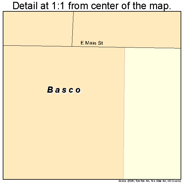 Basco, Illinois road map detail