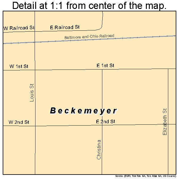 Beckemeyer, Illinois road map detail