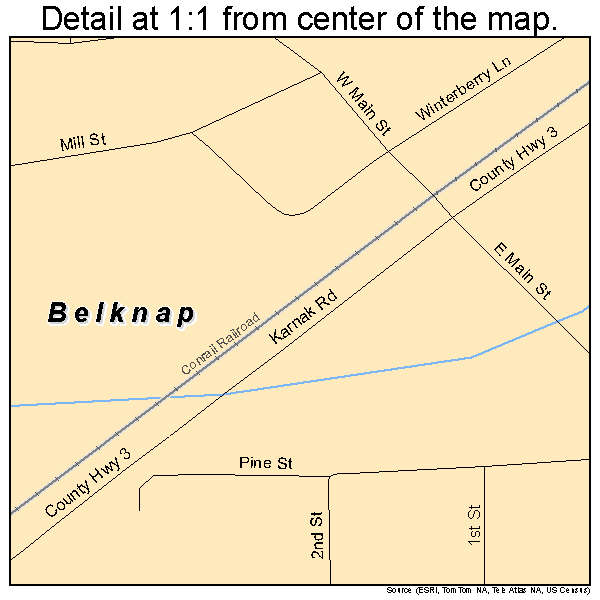 Belknap, Illinois road map detail
