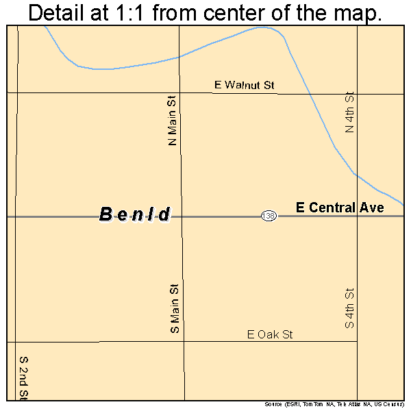 Benld, Illinois road map detail
