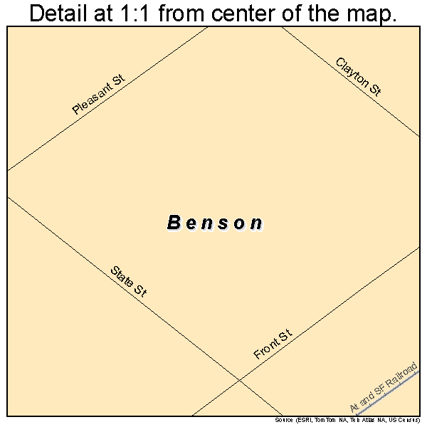 Benson, Illinois road map detail