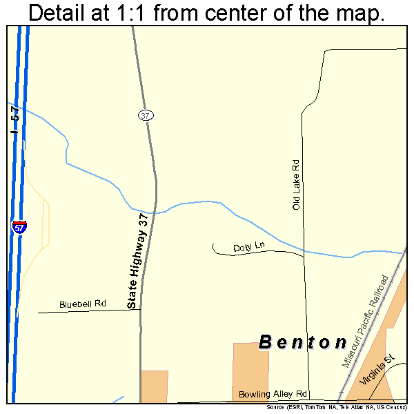 Benton, Illinois road map detail