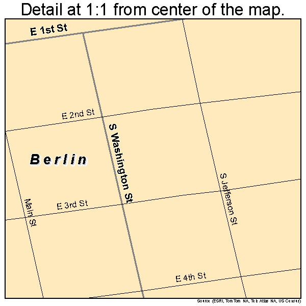 Berlin, Illinois road map detail