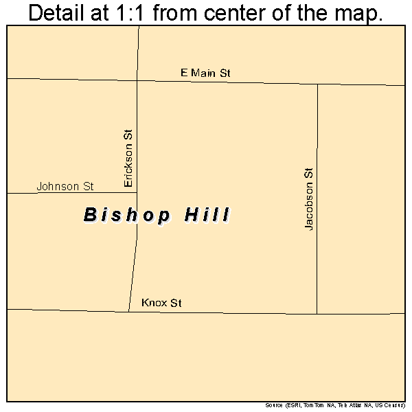 Bishop Hill, Illinois road map detail