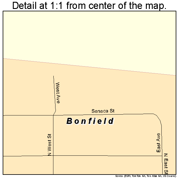 Bonfield, Illinois road map detail
