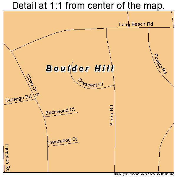 Boulder Hill, Illinois road map detail