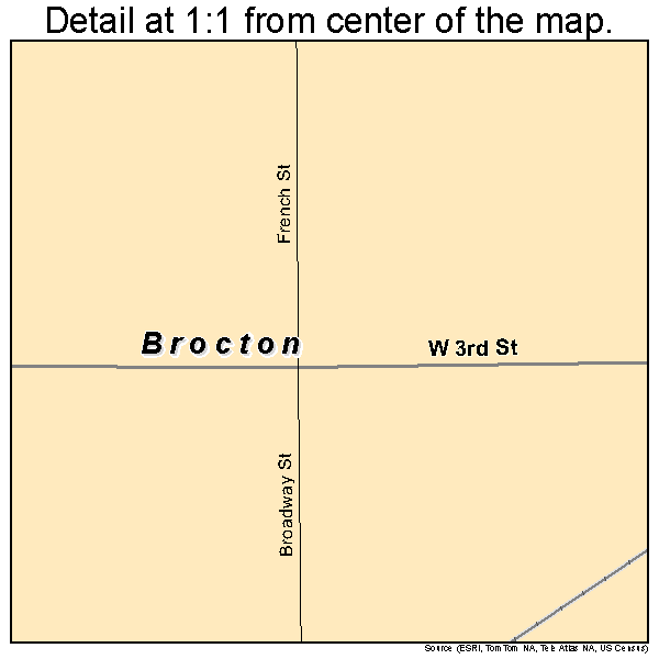 Brocton, Illinois road map detail