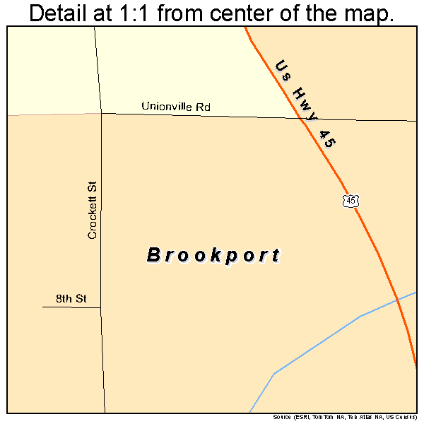 Brookport, Illinois road map detail
