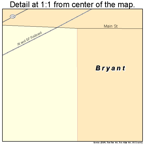 Bryant, Illinois road map detail