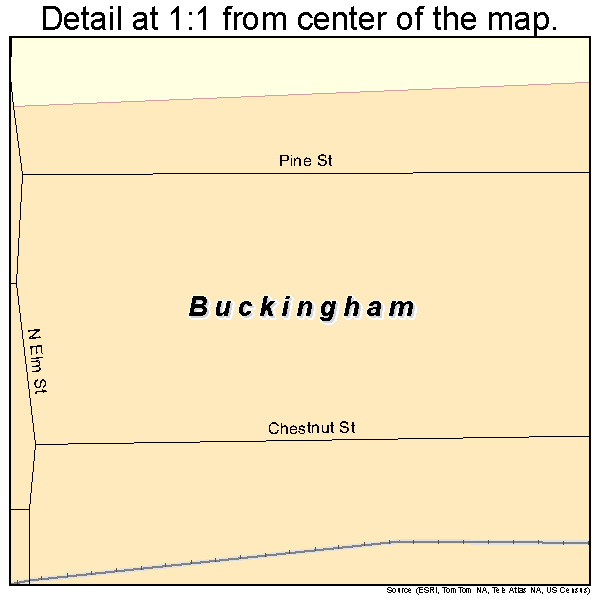 Buckingham, Illinois road map detail