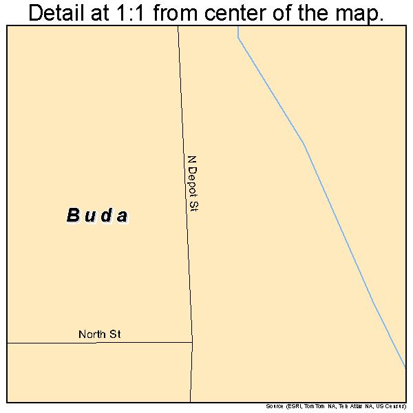 Buda, Illinois road map detail
