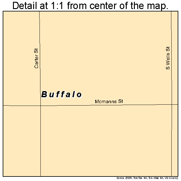 Buffalo, Illinois road map detail