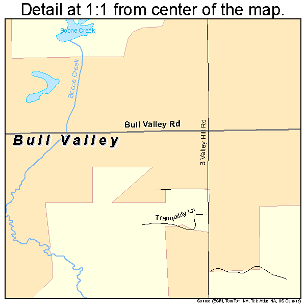 Bull Valley, Illinois road map detail