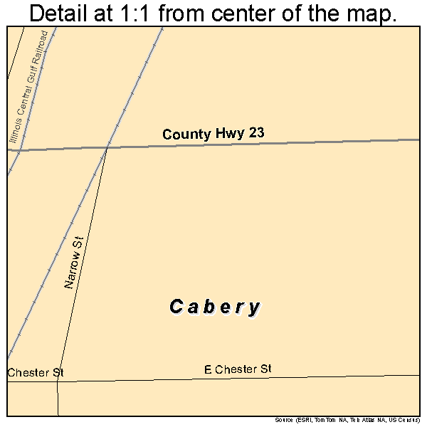 Cabery, Illinois road map detail