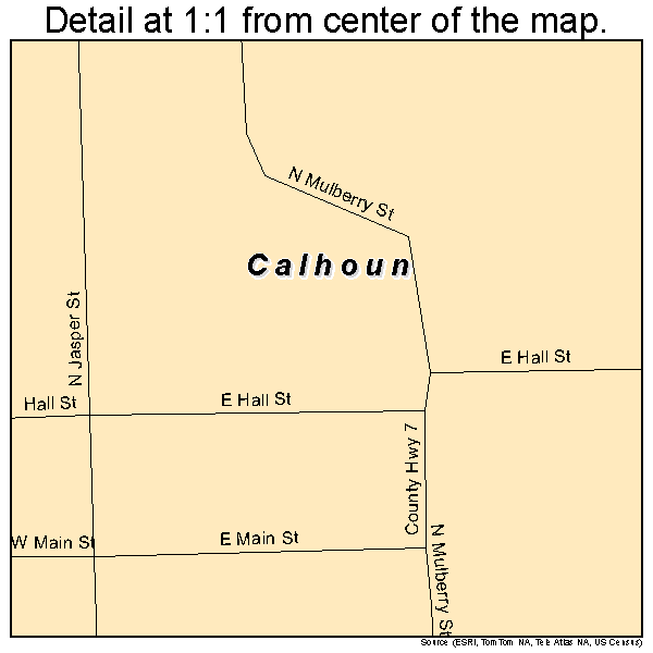 Calhoun, Illinois road map detail